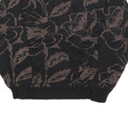 CAMPUS CLASSICS Womens Black Brown Floral Patterned Wool Blend Jumper L Comfort