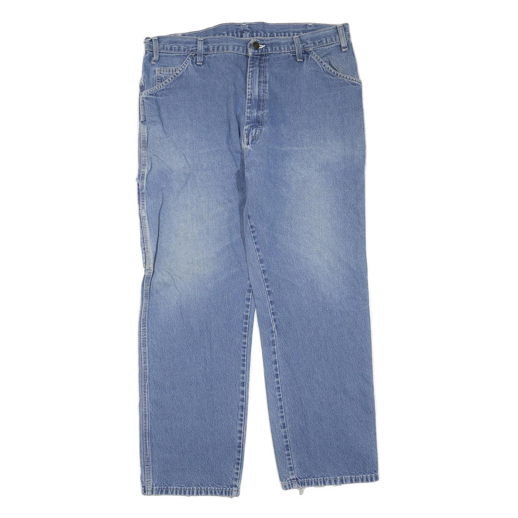 DICKIES Womens Jeans Blue Regular Straight Denim Medium W36 L28 Workwear