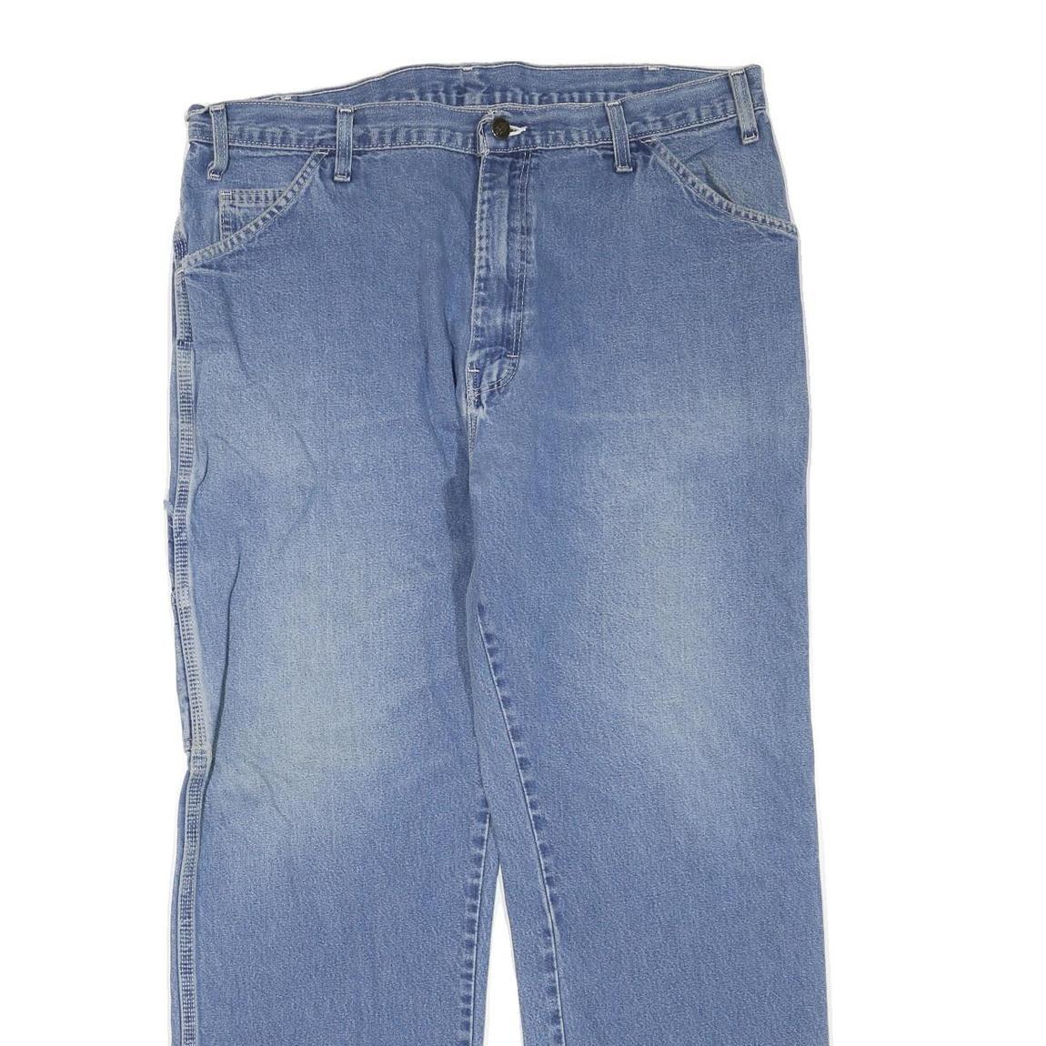 DICKIES Womens Jeans Blue Regular Straight Denim Medium W36 L28 Workwear