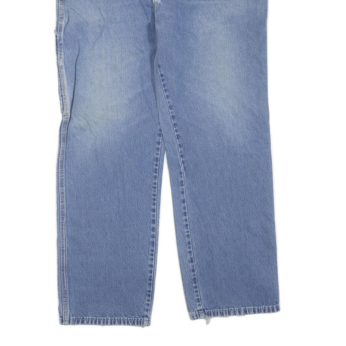 DICKIES Womens Jeans Blue Regular Straight Denim Medium W36 L28 Workwear