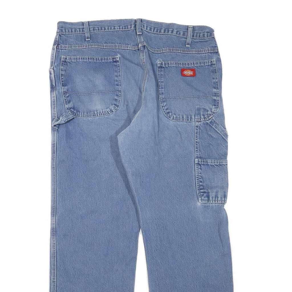 DICKIES Womens Jeans Blue Regular Straight Denim Medium W36 L28 Workwear