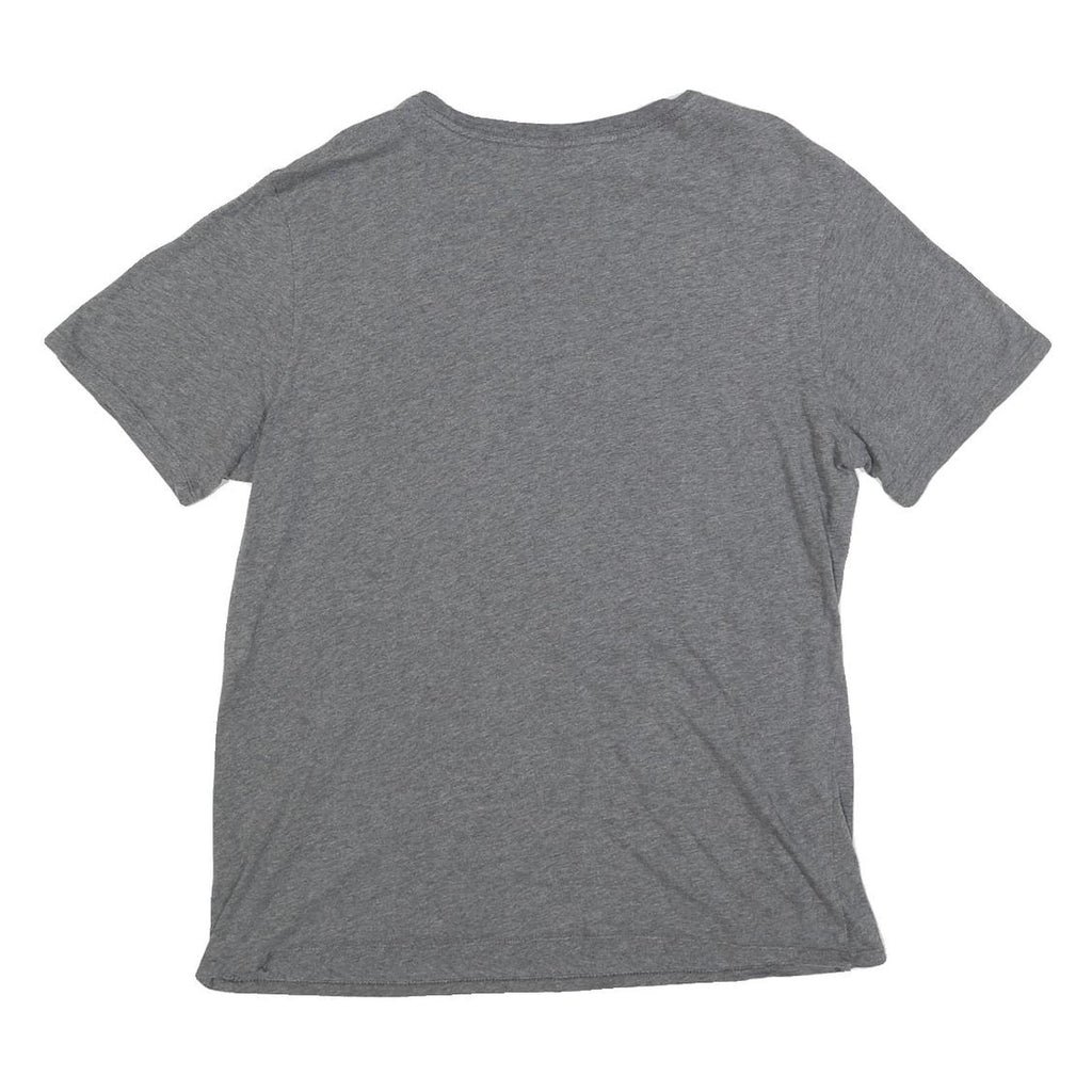 NIKE Mens Grey Just Do It Graphic T-Shirt L Short Sleeve Crew Neck Cotton Blend