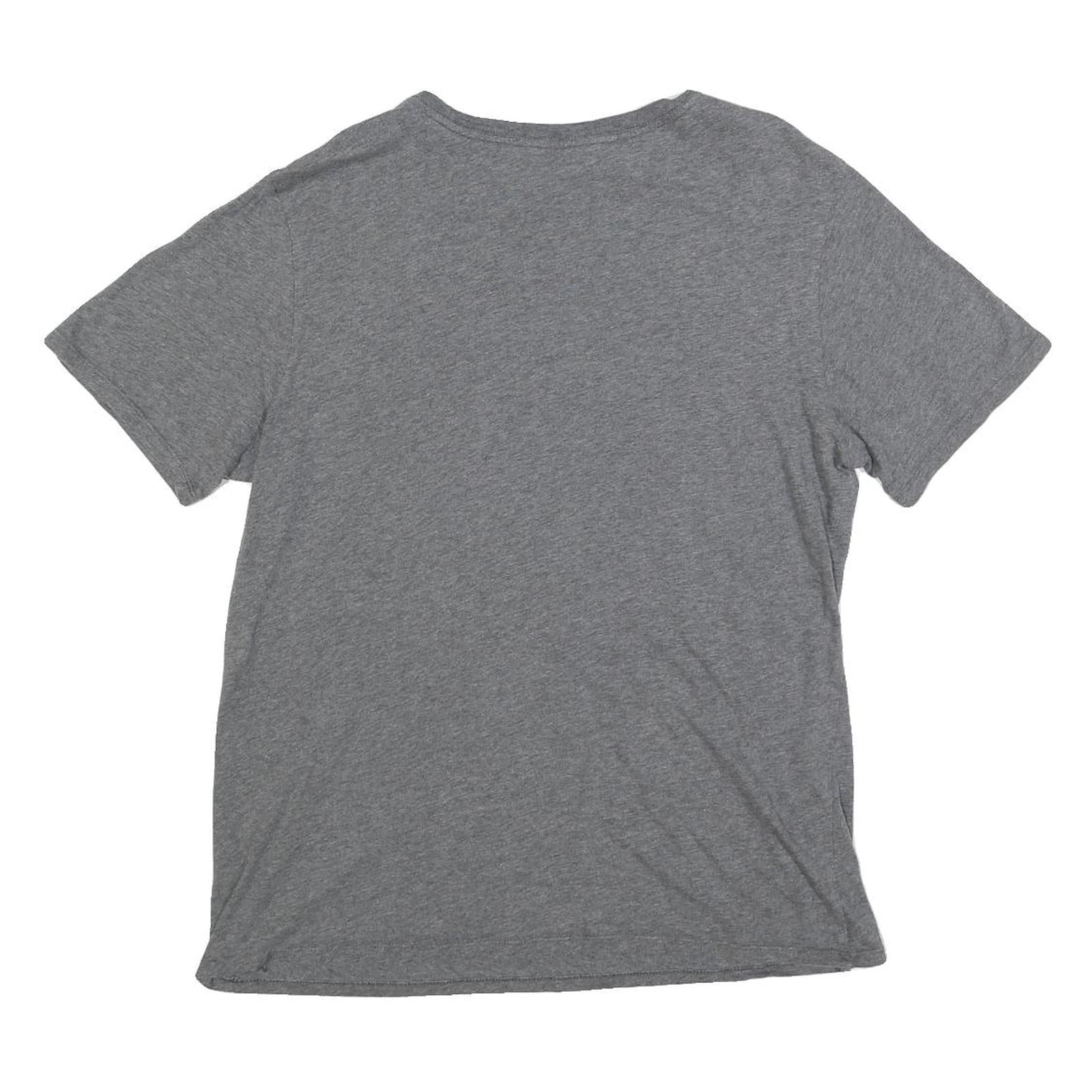 NIKE Mens Grey Just Do It Graphic T-Shirt L Short Sleeve Crew Neck Cotton Blend