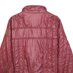 JUST CAVALLI Womens Red Quilted Jacket S Polyester Blend Zip Casual Stylish