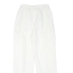 NR1 Womens Cotton Blend White Relaxed Trousers W24 L28 Casual Zip Closure