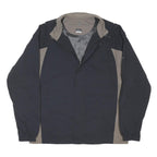 NIKE Mens Black & Grey Golf Jacket L Nylon Zip Storm-Fit Windbreaker Casual