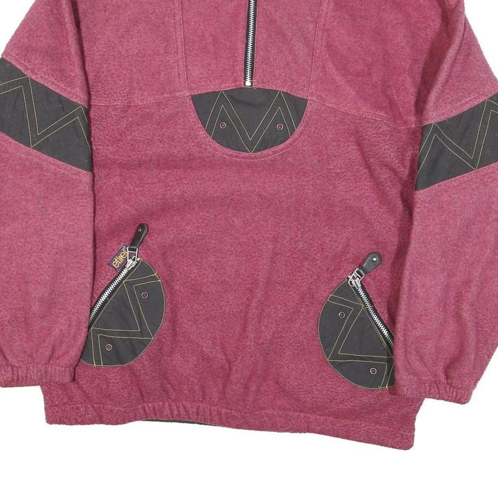 ETIRE Womens Pink & Black Zip Jacket S Polyester Blend Casual Outdoor