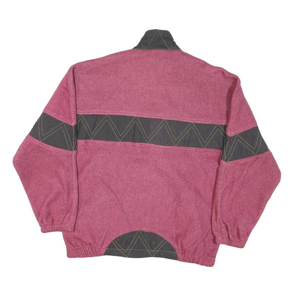 ETIRE Womens Pink & Black Zip Jacket S Polyester Blend Casual Outdoor