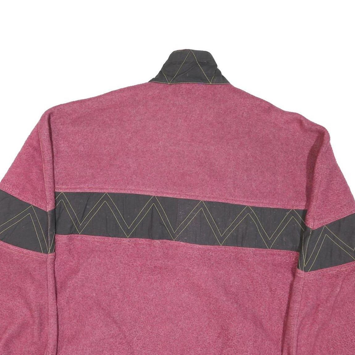 ETIRE Womens Pink & Black Zip Jacket S Polyester Blend Casual Outdoor