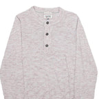 HILFIGER DENIM Mens Cream Pullover Plain Round Neck Basic Knit S Cotton Jumper