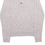 HILFIGER DENIM Mens Cream Pullover Plain Round Neck Basic Knit S Cotton Jumper