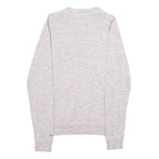 HILFIGER DENIM Mens Cream Pullover Plain Round Neck Basic Knit S Cotton Jumper