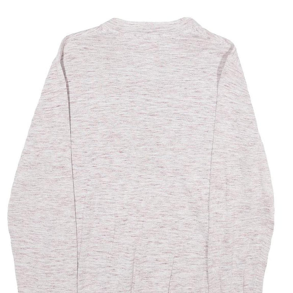 HILFIGER DENIM Mens Cream Pullover Plain Round Neck Basic Knit S Cotton Jumper