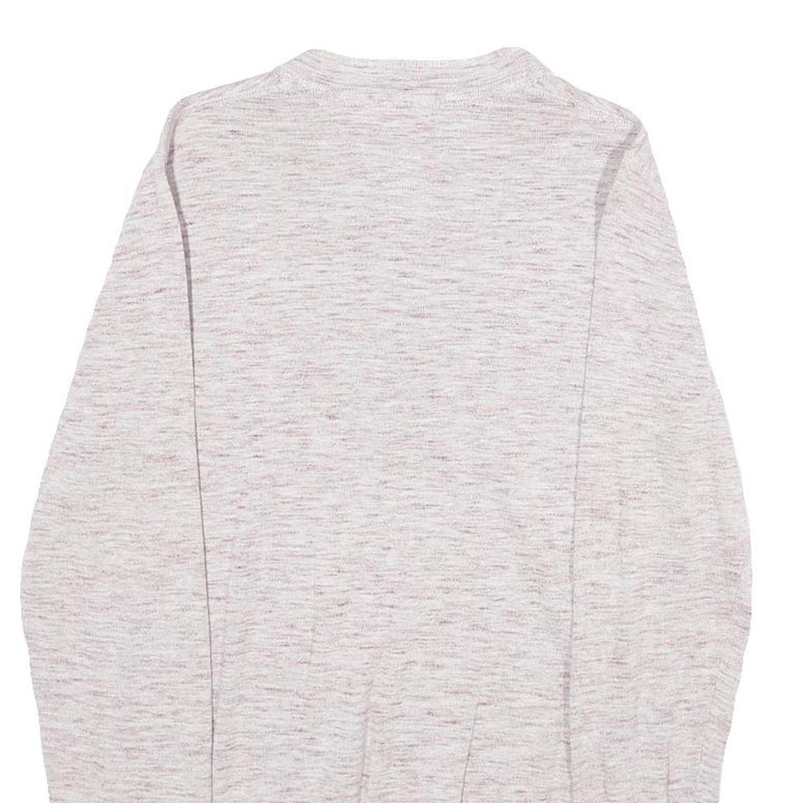 HILFIGER DENIM Mens Cream Pullover Plain Round Neck Basic Knit S Cotton Jumper