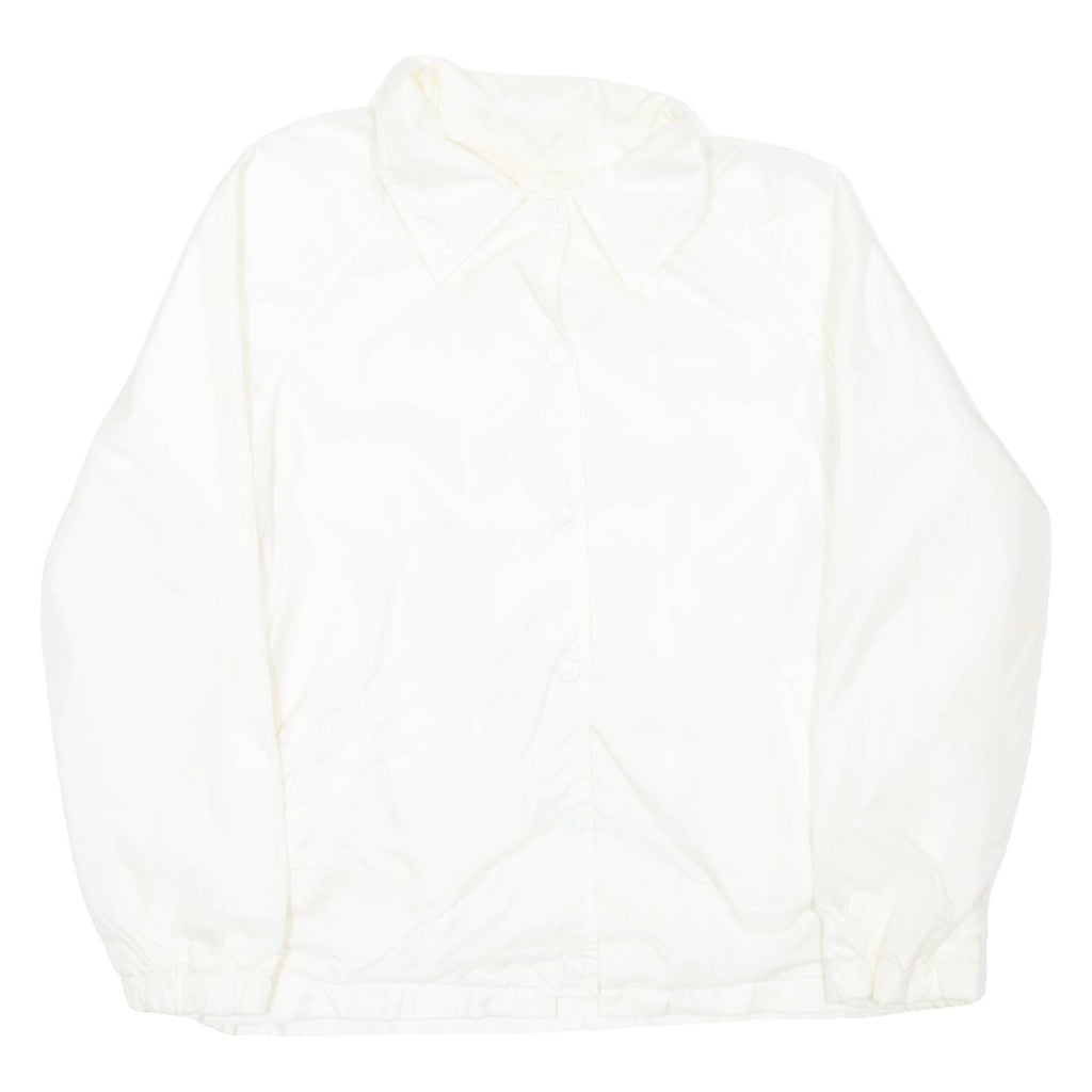 CURRENT SEEN Womens Coach Jacket White Nylon M