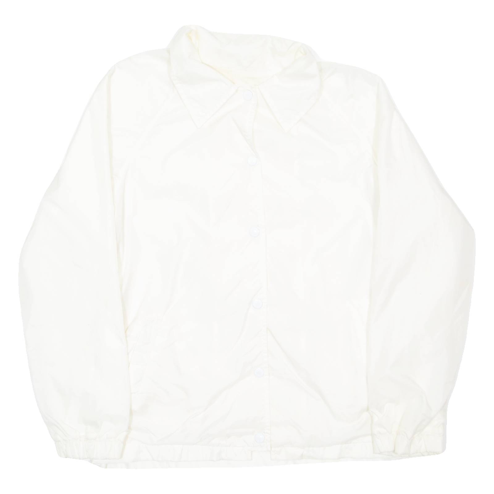 CURRENT SEEN Womens Coach Jacket White Nylon M