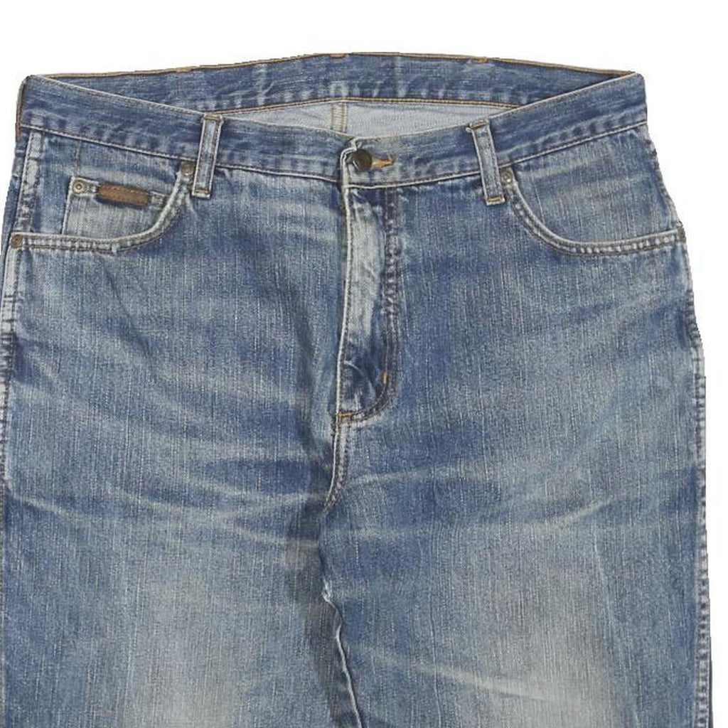 WRANGLER Womens Denim Blue Classic Shorts L W36 Cotton Blend Casual