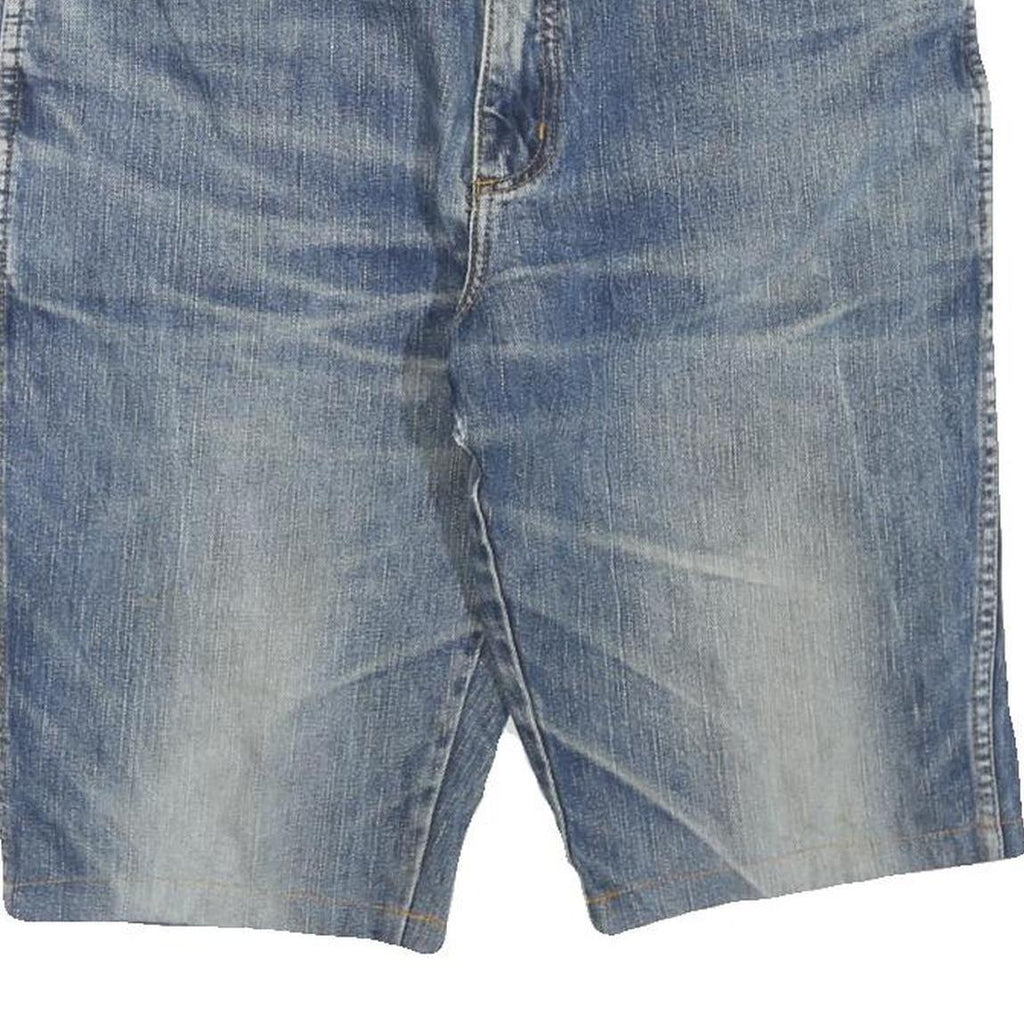 WRANGLER Womens Denim Blue Classic Shorts L W36 Cotton Blend Casual