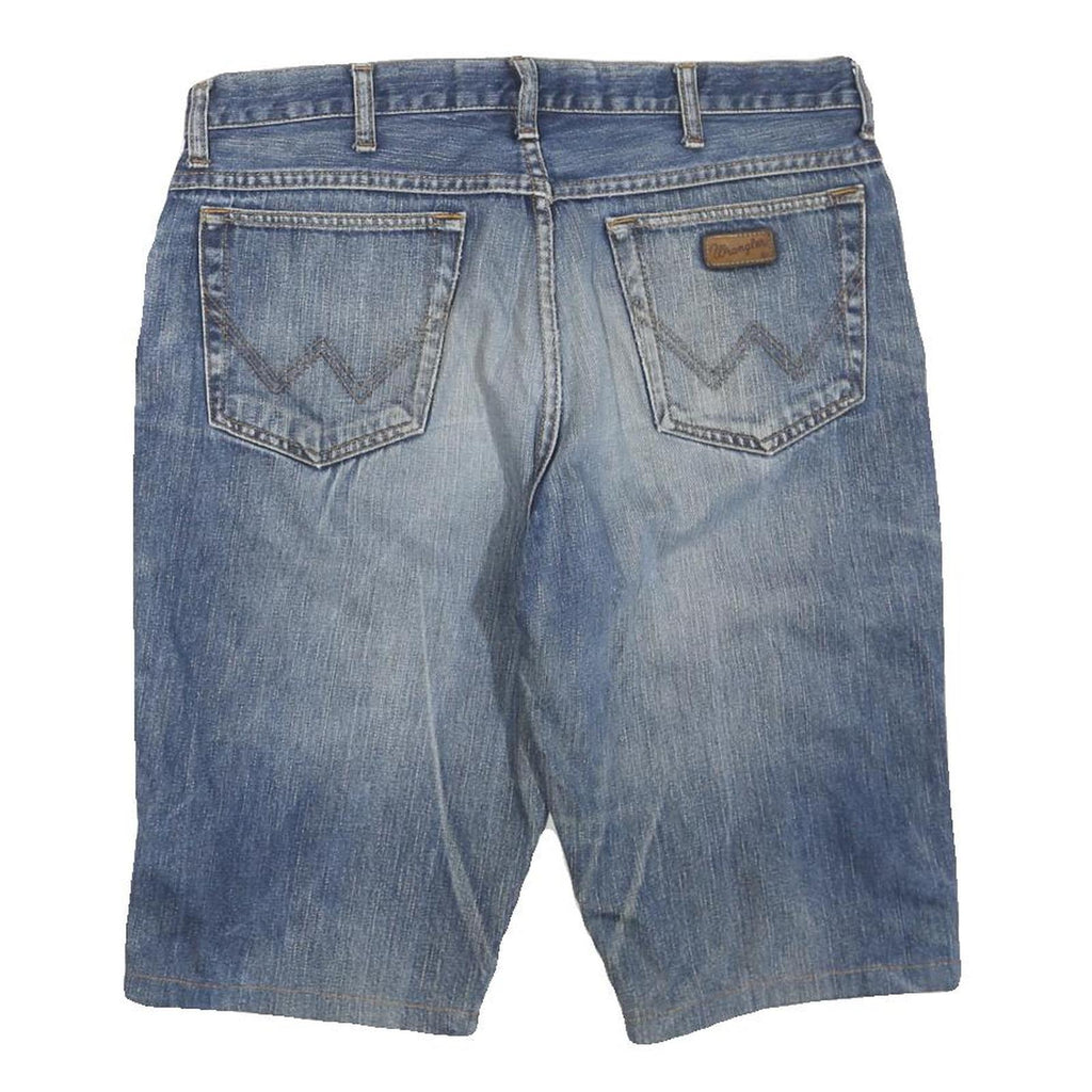 WRANGLER Womens Denim Blue Classic Shorts L W36 Cotton Blend Casual