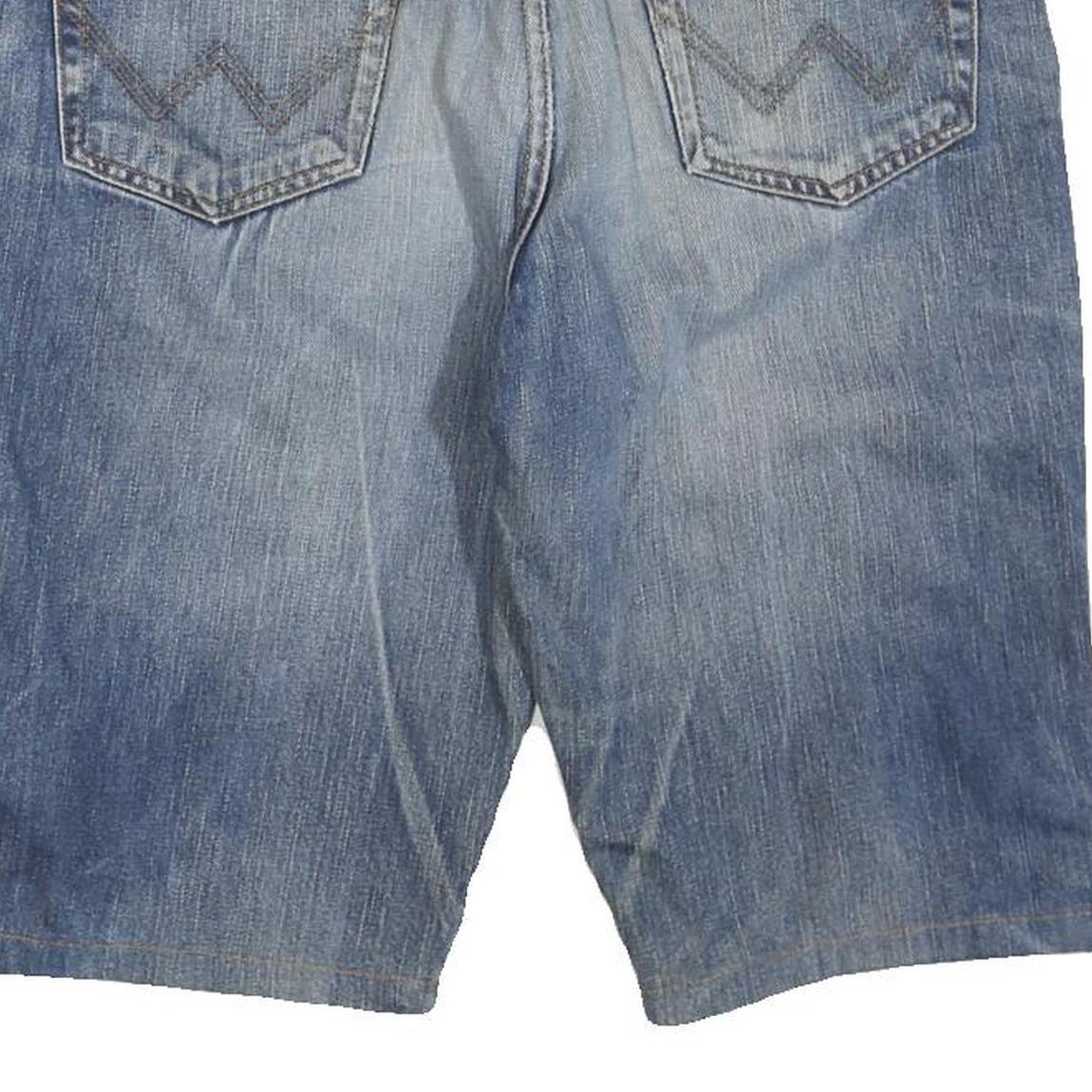 WRANGLER Womens Denim Blue Classic Shorts L W36 Cotton Blend Casual