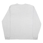 CARHARTT Mens Grey Long Sleeve Crew Neck T-Shirt L Cotton Blend Workwear Graphic