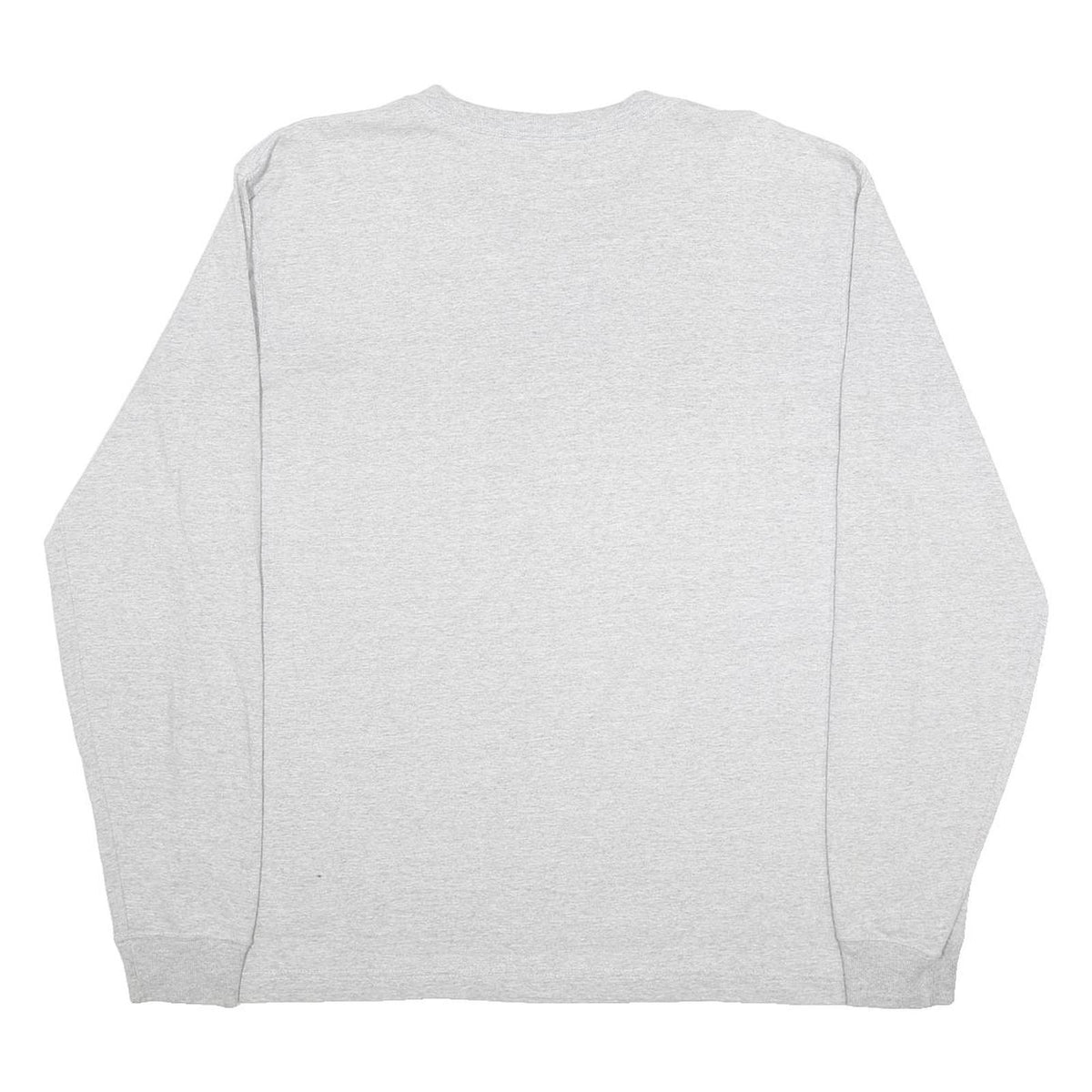 CARHARTT Mens Grey Long Sleeve Crew Neck T-Shirt L Cotton Blend Workwear Graphic