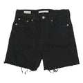LEVI'S Womens Black Cut-Off Denim Shorts S W28 Casual Vintage Cotton Summer