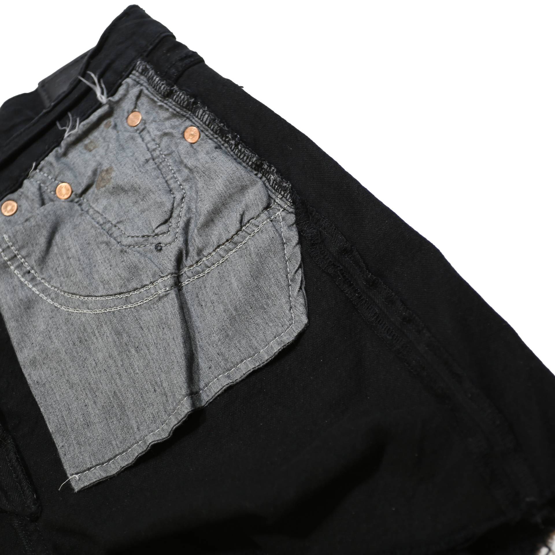 LEVI'S Womens Black Cut-Off Denim Shorts S W28 Casual Vintage Cotton Summer