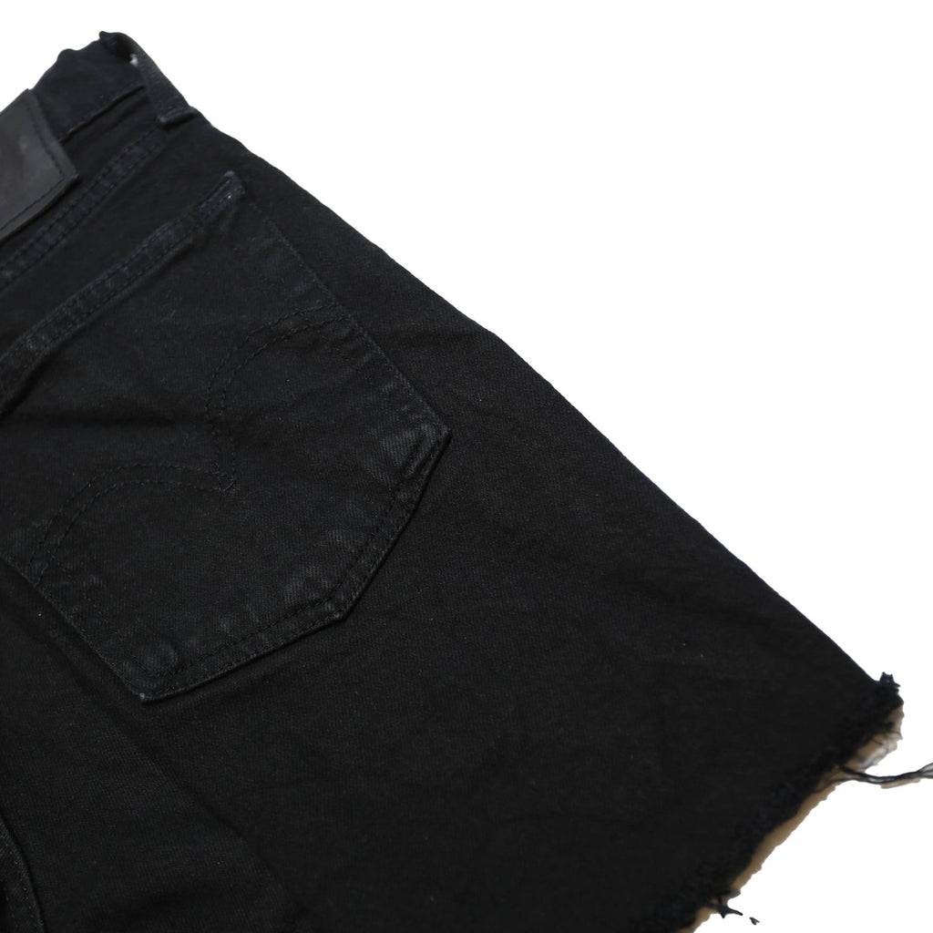 LEVI'S Womens Black Cut-Off Denim Shorts S W28 Casual Vintage Cotton Summer