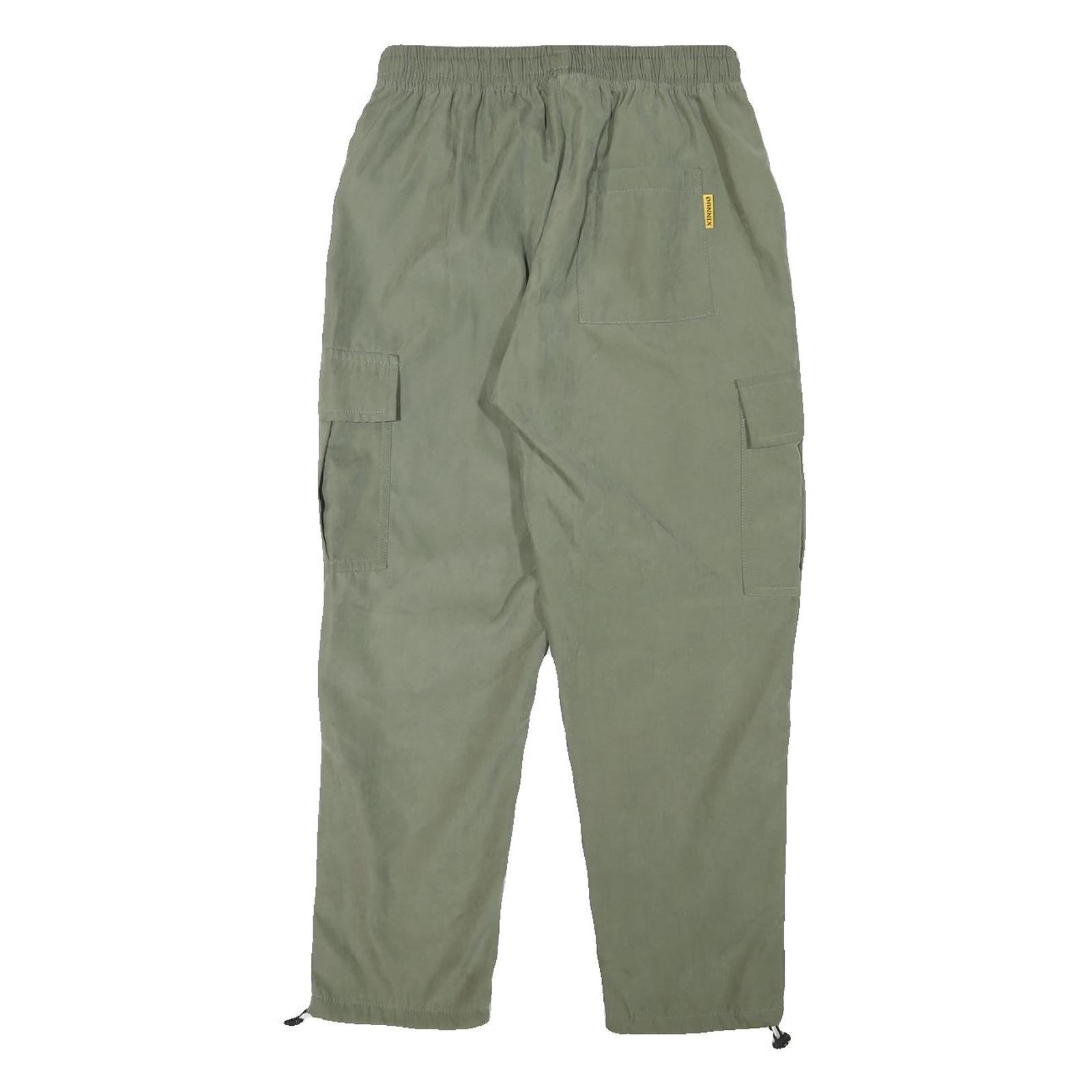 Mens Relaxed Fit Green Cotton Blend Cargo Trousers Waist W27 Length L25