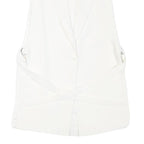 ZARA Womens White Sleeveless Waistcoat XS Button Neck Smart Casual Blazer Vest