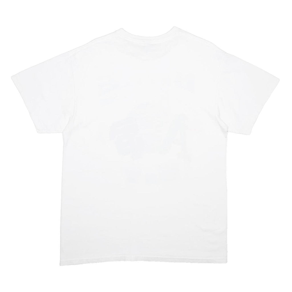 DELTA Mens White Battle Of The Bay Graphic T-Shirt L Short Sleeve Crew Neck