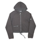 FILA Womens Grey Zip Up Hoodie M Casual Cotton Blend Drawstring Pocket