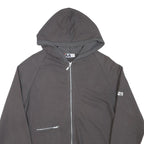 FILA Womens Grey Zip Up Hoodie M Casual Cotton Blend Drawstring Pocket
