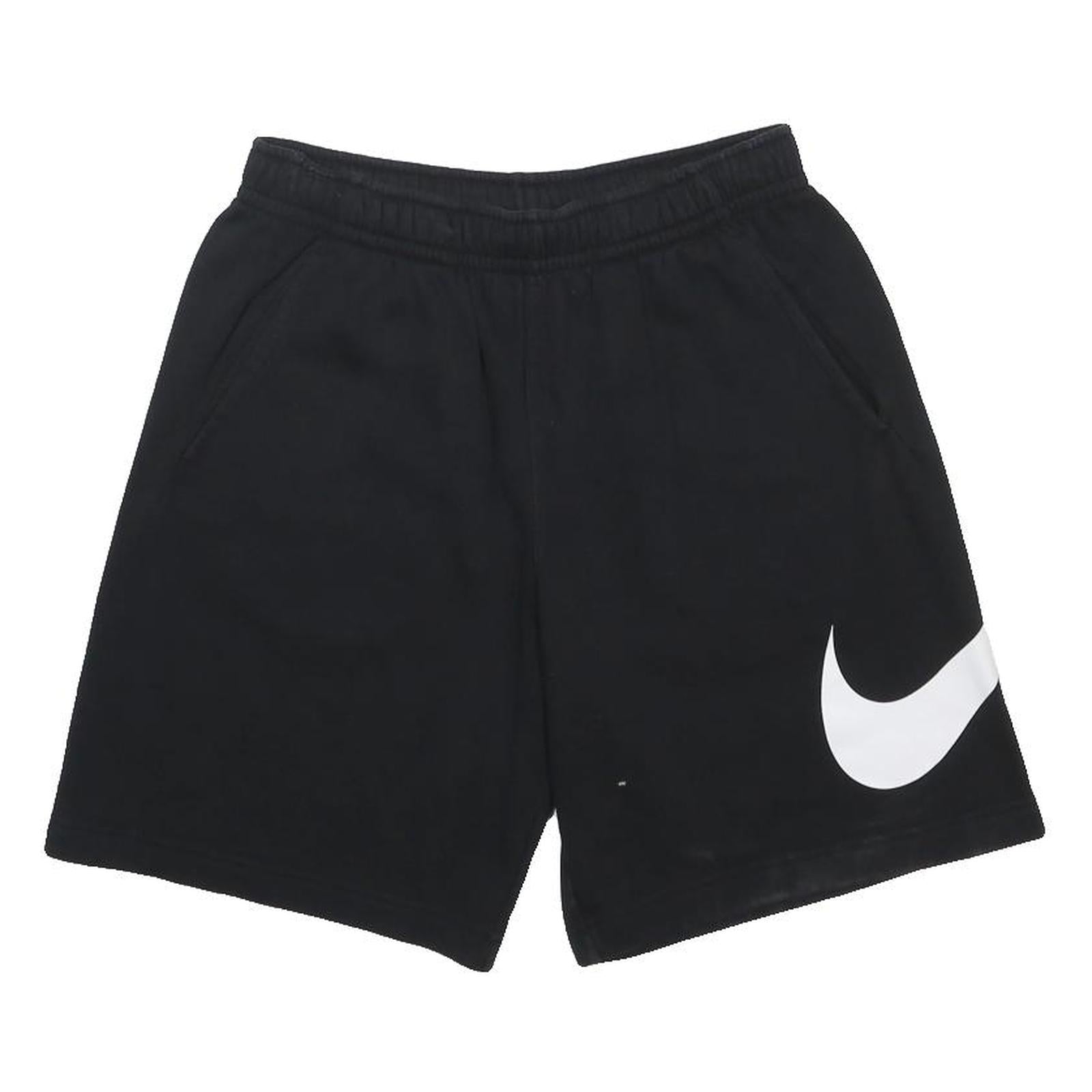 NIKE Mens Black Sports Cotton Blend Casual Shorts S W27 Elastic Waist