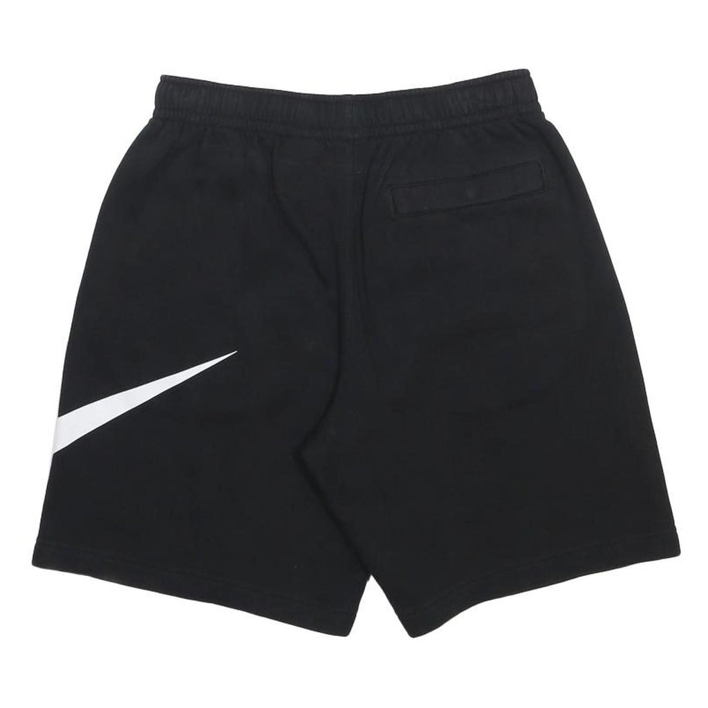 NIKE Mens Black Sports Cotton Blend Casual Shorts S W27 Elastic Waist