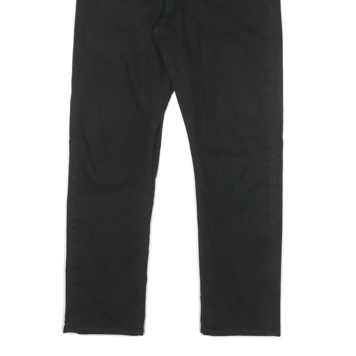 CALVIN KLEIN JEANS Mens Cotton Blend Black Slim Straight Trousers W31 L27 Casual