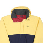 NAUTICA Mens Yellow & Navy Polyester Blend Zip Jacket L Hooded Colourblock