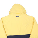 NAUTICA Mens Yellow & Navy Polyester Blend Zip Jacket L Hooded Colourblock