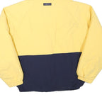 NAUTICA Mens Yellow & Navy Polyester Blend Zip Jacket L Hooded Colourblock