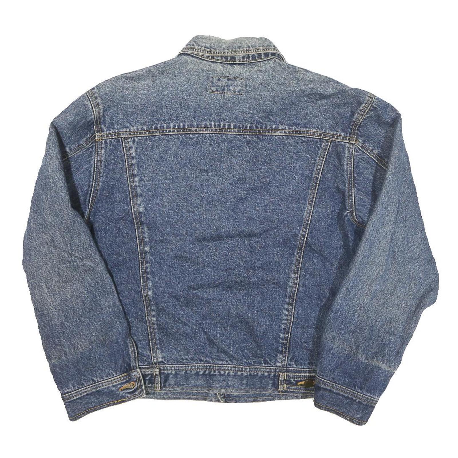 RENO Mens Blue Denim Jacket M Cotton Blend Button Classic Casual