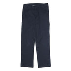 DICKIES Mens Polyester Blend Navy Regular Fit Straight Leg Trousers W32 L32