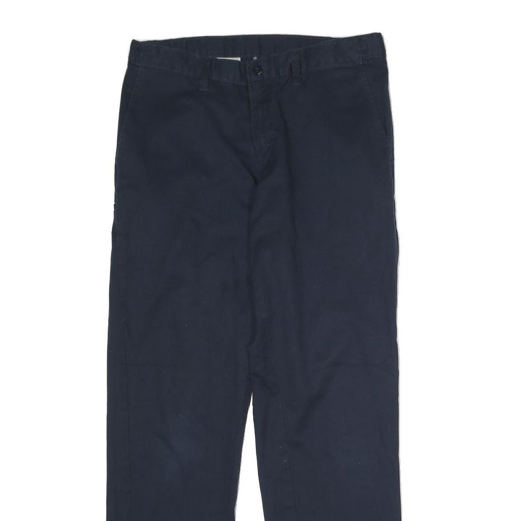 DICKIES Mens Polyester Blend Navy Regular Fit Straight Leg Trousers W32 L32