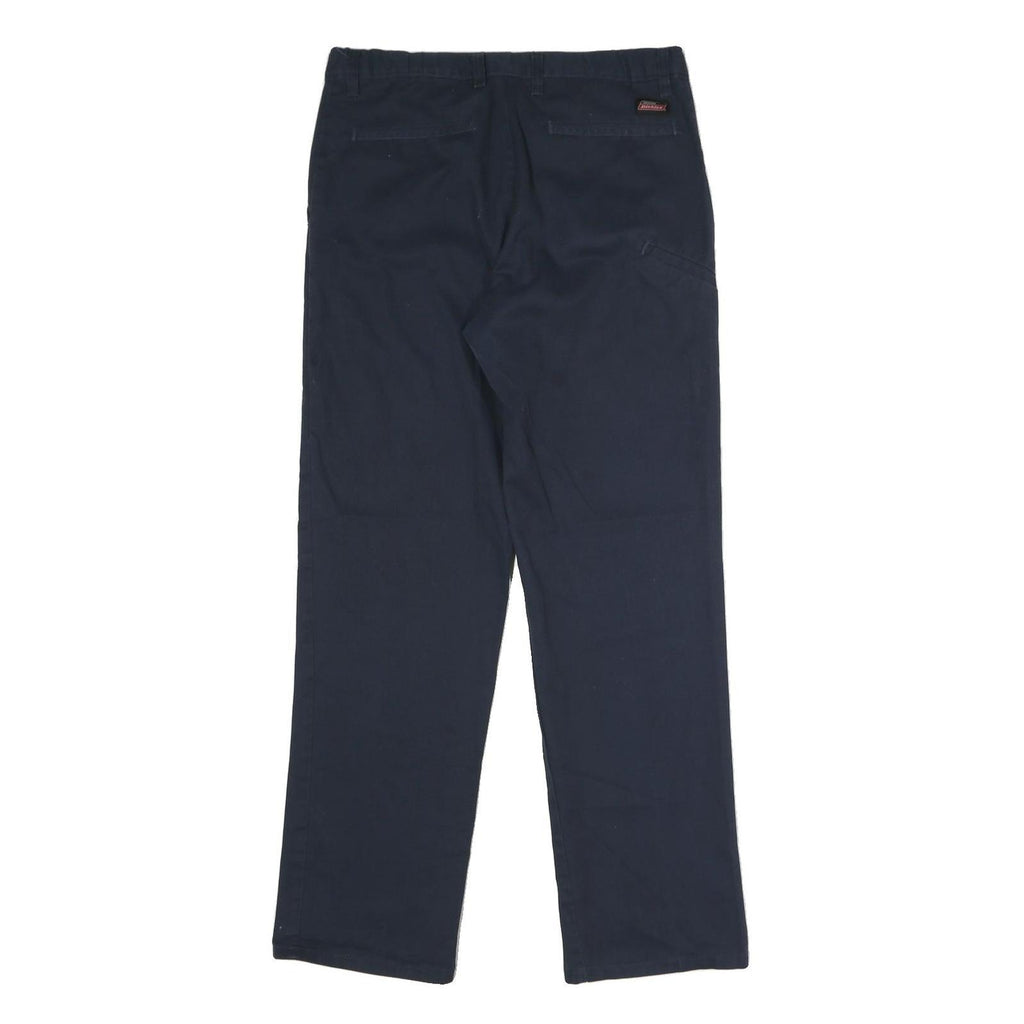 DICKIES Mens Polyester Blend Navy Regular Fit Straight Leg Trousers W32 L32