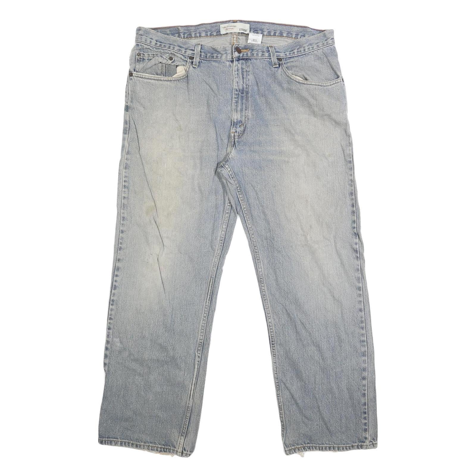 LEVI'S Mens Jeans Blue Regular Straight Denim Medium W38 L30 Classic Zip Closure