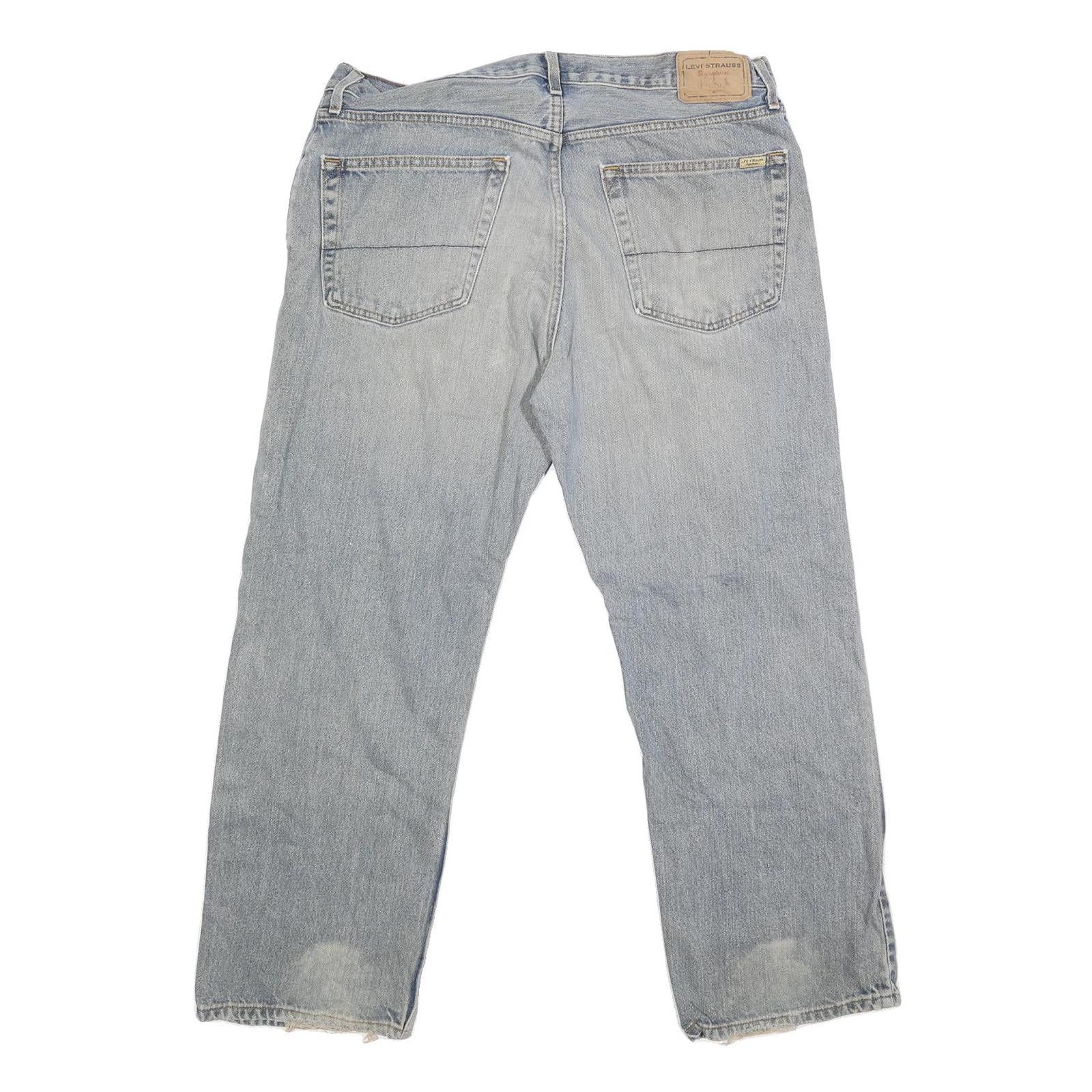 LEVI'S Mens Jeans Blue Regular Straight Denim Medium W38 L30 Classic Zip Closure