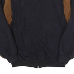 LACOSTE Mens Navy & Brown Wool Blend Bomber Jacket M Woven Contrast Panel