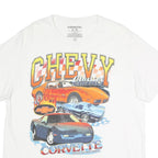 CHEMISTRY Mens White Chevy Classics Corvette Graphic T-Shirt XL Short Sleeve