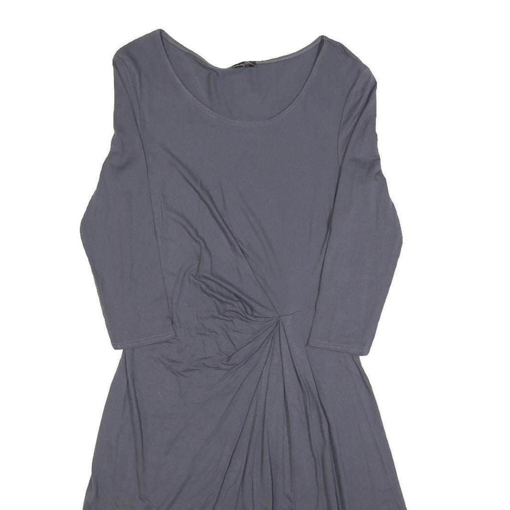 PHASE EIGHT Womens Grey Dress Polyester Blend Midi 3/4 Sleeve UK 14 Elegant