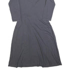 PHASE EIGHT Womens Grey Dress Polyester Blend Midi 3/4 Sleeve UK 14 Elegant